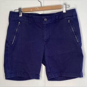 norrona blue zip up cotton shorts.  Lg